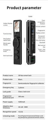 S666max 3D Face ID Recognition Door Lock With Video Calling Card Key Code Multi-unlock Ways