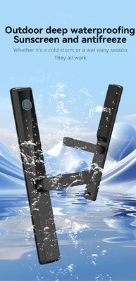 Qleung S960 Waterproof Digital Door Lock Tuya TTlock APP Framed Glass Password Card Fingerprint Smart Home Door Lock