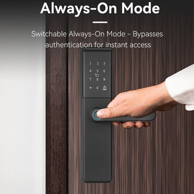 Qleung S851 Smart Home Door Lock Tuya APP Remote control Fingerprint Password Card Key Unlock