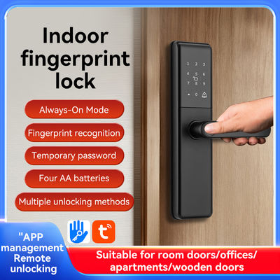 Qleung S851 Smart Home Door Lock Tuya APP Remote control Fingerprint Password Card Key Unlock