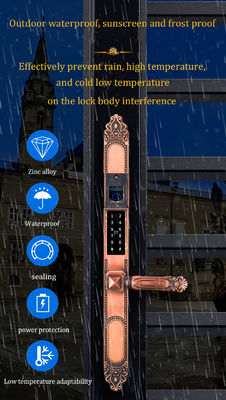 Zinc Alloy Fingerprint Door Lock with 5 Unlock Ways for Apartments Offices