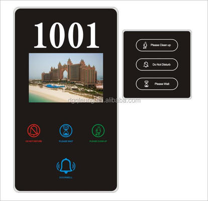 New Model LED Doorplate with LCD Screen 12V ~ 5V and 86 Bottom Box for Hotel Hospital Office