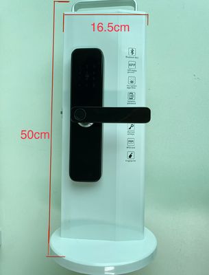 Aluminum Alloy or PC Rotating Smart Lock Display Stand for Exhibition Hall Fingerprint Locks
