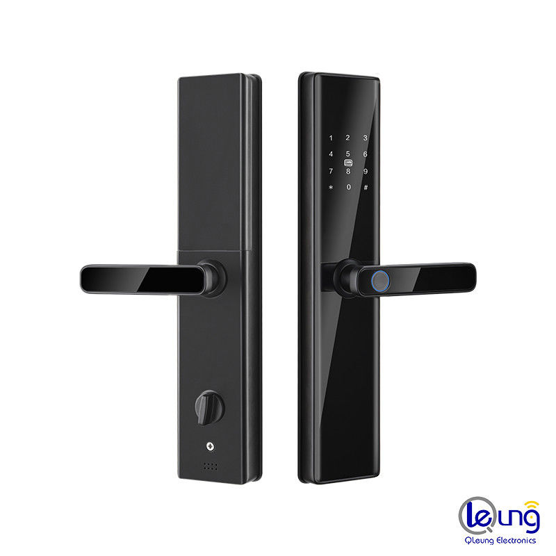 Key Password Card Fingerprint Smart Lock Aluminum Alloy and Tempered Glass