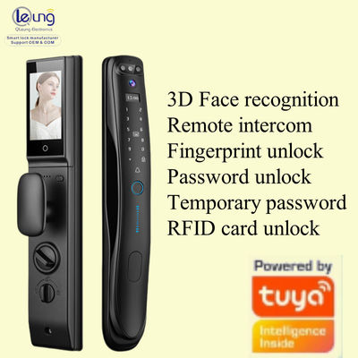 Qlleung S931MAX स्वचालित 3D फेस आईडी वीडियो इंटरकॉम फिंगरप्रिंट कार्ड कुंजी कोड Tuya APP रिमोट कंट्रोल स्मार्ट डोर लॉक