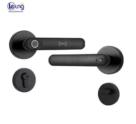 Qleung S607L क्लासिक ब्लैक Tuya BLE एपीपी दरवाजे के ताले स्मार्ट फिंगरप्रिंट कुंजी स्मार्ट दरवाजे के ताले अपार्टमेंट घर के लिए अंदर
